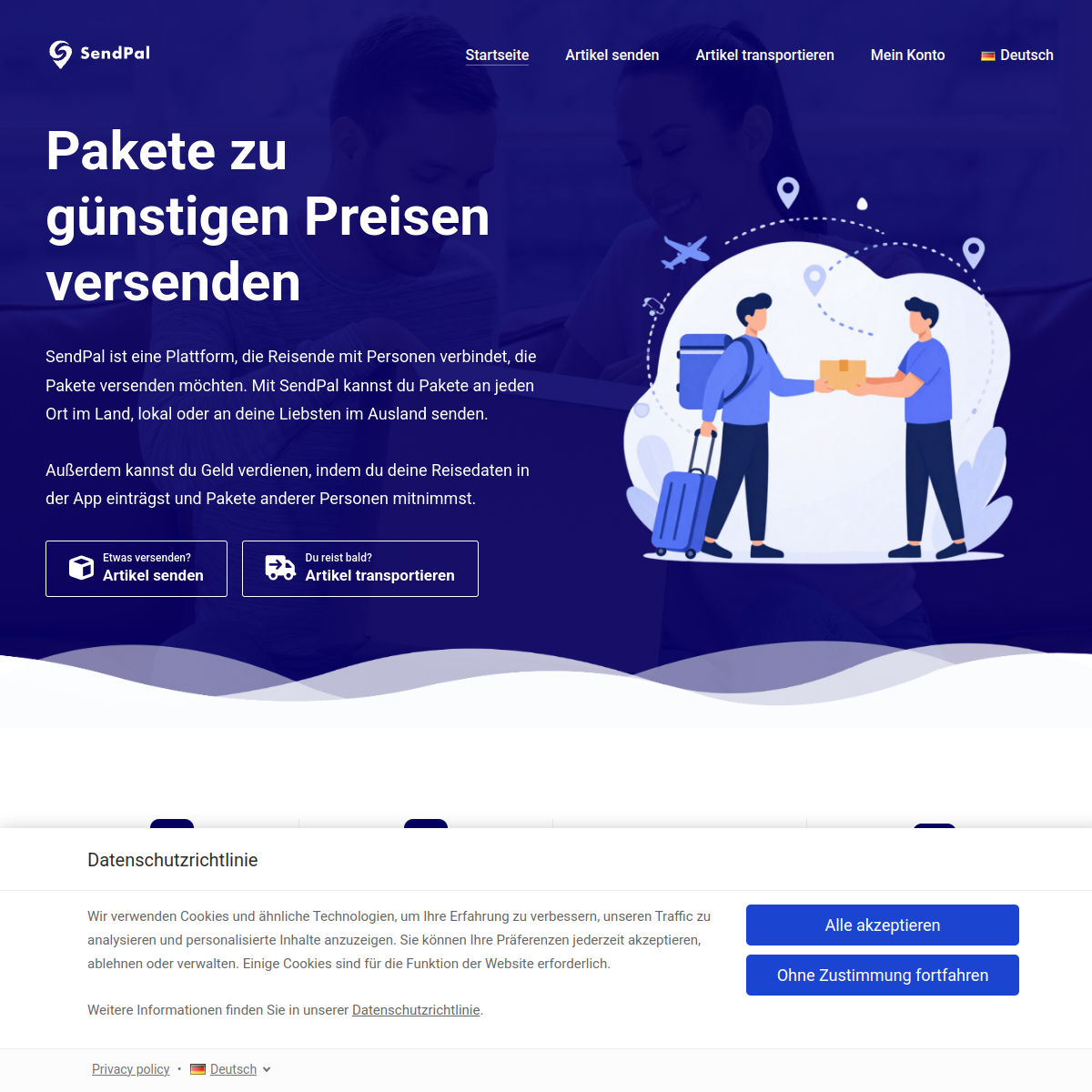 SendPal website